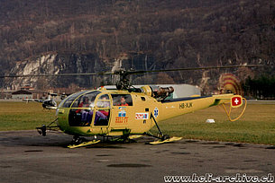 Lodrino/TI, novembre 1997 - L'SA 319B Alouette 3 HB-XJK in servizio con la Heli-TV (B. Acklin)