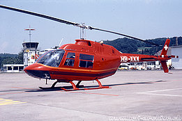 Belp/BE, early 1980s - The Bell 206A/B Jet Ranger II HB-XKK in service with Mountain Flyers 80 Ltd (R. Zurcher)
