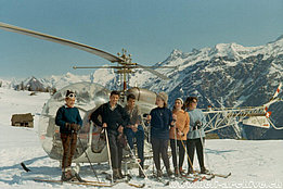 The Agusta-Bell 47G3B-1 HB-XBW in service with Heliswiss photographed in Valle di Blenio in the 1960s (HAB)