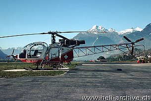 Sion/VS, ottobre 1975 - L'HB-XDG n/s 2221 in servizio con la Air Glaciers (T. Heumann)