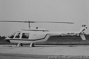 L'Agusta-Bell 206A Jet Ranger HB-XCF fotografato a Cascina Costa nel giugno del 1967 appena prima della consegna (HAB)