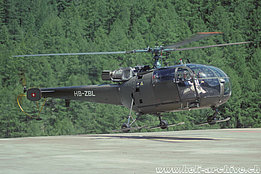 Zermatt/VS, luglio 2002 - L'SE 3160 Alouette 3 HB-ZBL in servizio con il SISI (H. Zurniwen)