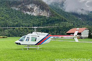 Epagny/FR, September 2022 - The Agusta-Bell 206B Jet Ranger II HB-XDY in service with Krista Rooschüz-Stiftung (O. Colombi)