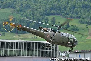 Alpnach/OW, May 2013 - The SE 3160 Alouette III HB-XXM in service with Alouette Swiss AG (T. Schmid)