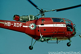 Agosto 1979 - L'SA 316B Alouette 3 HB-XDF in servizio con la Guardia aerea svizzera di soccorso (B. Acklin)