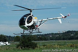 Belp/BE, August 2011 - The Schweizer 300C HB-XYL in service with Heliswiss (M. Bazzani)