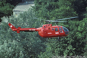 Berna/BE, anni 90 - Il BO-105CBS-4 HB-XGM in servizio con la GASS (P. Wernli)