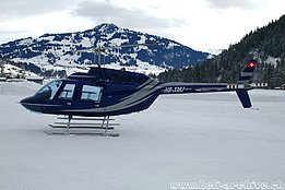 Saanen/BE, February 2009 - The Bell 206B Jet Ranger III HB-XMJ in service with Heli-Link Helikopter AG (B. Siegfried)