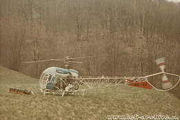 Capriasca/TI, anni Sessanta - Il Bell 47G3B-1 HB-XBT in servizio con la Heliswiss (S. Albertella)