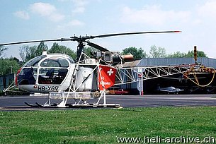 Belp/BE, maggio 1979 - L'SA 315B Lama HB-XGV in servizio con la Heliswiss (A. Heumann)