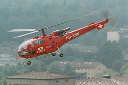 Berna/BE, ottobre 1995 - L'SA 319B Alouette 3 HB-XNN in servizio con la Rega (P. Wernli)