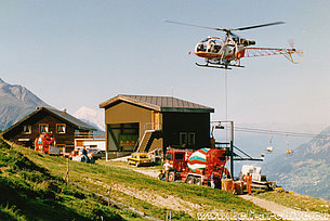 Maggio 1989 - L'SA 315B Lama HB-XOY in servizio con la Air Glaciers (B. Pollinger)