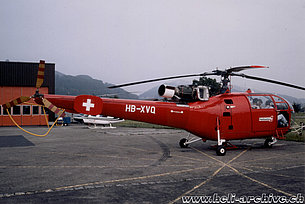 Belp/BE, estate 1991 - L'SA 316B Alouette 3 HB-XVQ in servizio con la Heliswiss (E. Krebs)