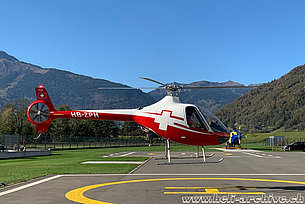Balzers/FL, ottobre 2019 - Il Guimbal Cabri G2 HB-ZPH in servizio con la Swiss Helicopter (M. Bazzani)