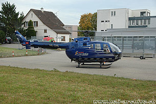 Zurich airport/ZH, October 2009 - The MBB BO-105S in service with Skymedia AG (K. Albisser)