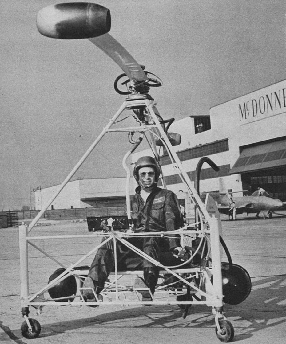 The Mc Donnell YH-20 “Little Henry” made its first test flight on May 5, 1947 was one of the first experimental helicopters powered by ramjets (archive Mc Donnell)