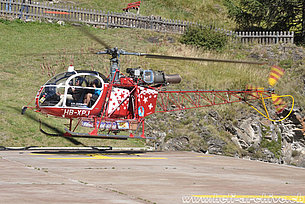 Zermatt/VS, agosto 2012 - L'SA 315B Lama HB-XPJ in servizio con la Air Zermatt (K. Albisser)