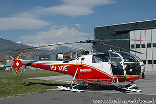 Sion/VS, marzo 2006 - L'SE 3160 Alouette III HB-XOE in servizio con Air Glaciers (M. Bazzani)