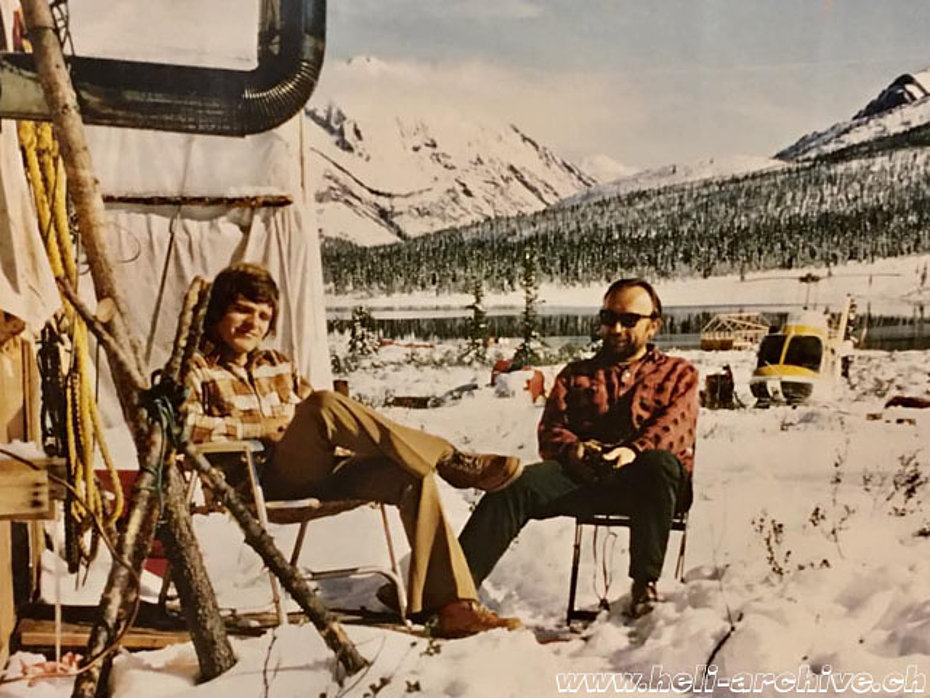Canada 1970 - Bernd Van Doornick enjoys a moment of relax with a friend (archive BVD)