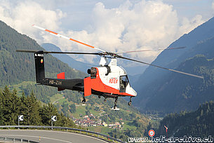 Airolo/TI, September 2016 - The Kaman K-1200 K-Max HB-ZIH in service with Rotex Helicopter AG (M. Ceresa)