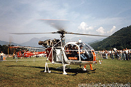 Ticino/TI, primi anni Ottanta - L'SA 315B Lama HB-XGG in servizio con la Eliticino (archivio R. Zurcher)