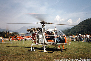 Ticino/TI, primi anni Ottanta - L'SA 315B Lama HB-XGG in servizio con la Eliticino (archivio R. Zurcher)