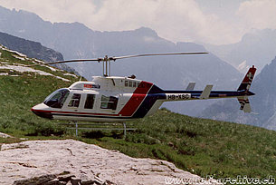 Valle Maggia/TI, summer 1992 - The Bell 206L-3 Long Ranger III in service with Eliticino (G. Testa)