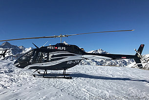 Rothorn/VS, febbraio 2019 - Il Bell 505 HB-ZYN in servizio con la Héli-Alpes (H. Zurniwen)