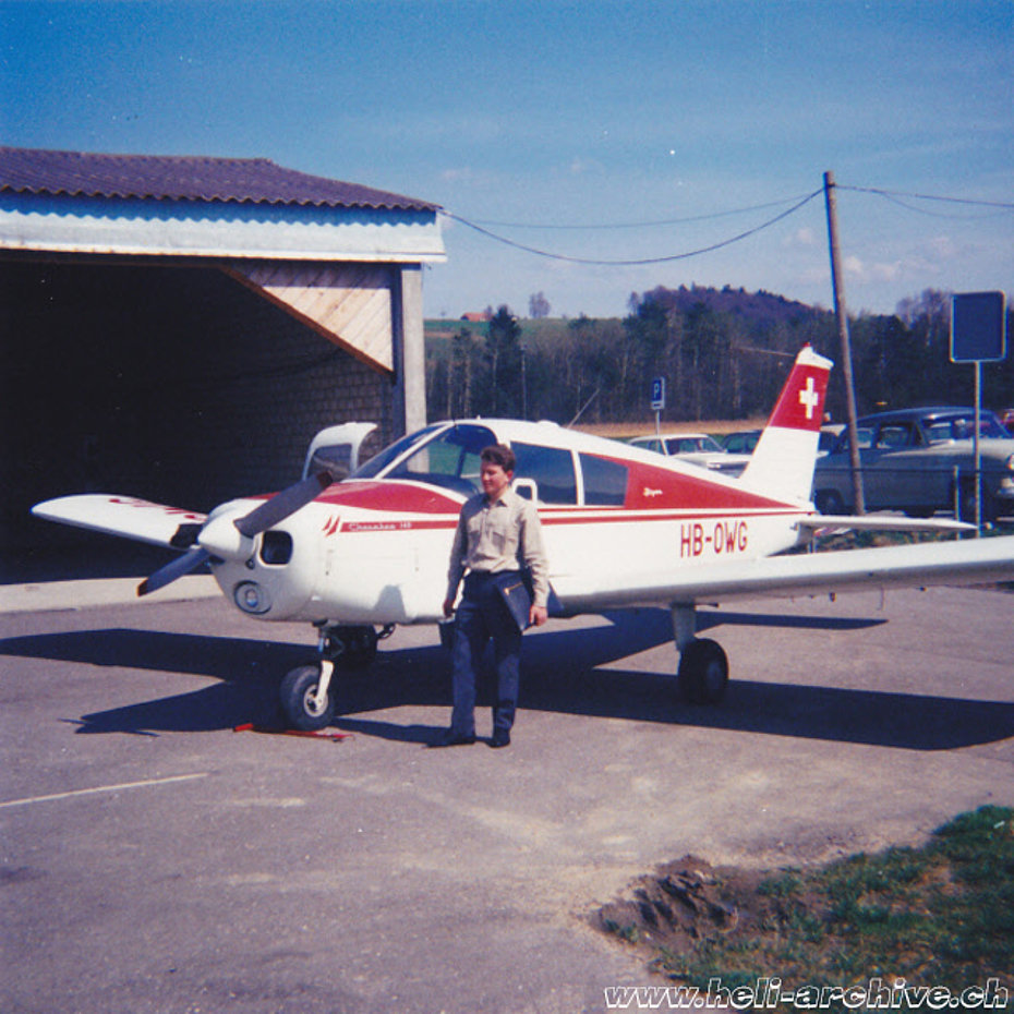 Adolf Litzler allievo pilota presso la Gribair (A. Litzler)