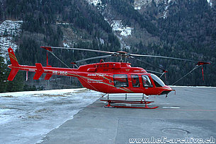 Gsteigwiler/BE, gennaio 2005 - Il Bell 407 HB-XQC in servizio con la Bohag (K. Albisser)