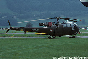 Belp/BE, agosto 1998 - L'SE 3160 Alouette 3 HB-XZM in servizio con l'UFAC (A. Heumann)