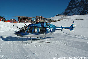 Kleine Scheidegg/BE, January 2006 - The Bell 407 HB-XQY in service with CHS Central Helicopter (K. Albisser)