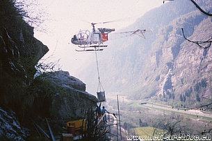 Chiggiogna/TI, 1980s - The SA 315B Lama HB-XGG in service with Eliticino (P. Menucelli)