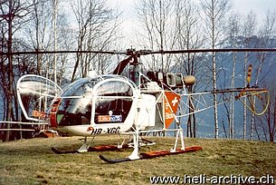 Sementina/TI, October 1992 - The SA 315B Lama HB-XGG in service with Eliticino (photo M. Bazzani)