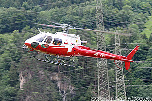 Erstfeld/UR, June 2019 - The AS 350B3e Ecureuil HB-ZWT in service with Swiss Helicopter (Avijoy)