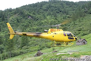 Valle di Lodrino/TI, July 2014 - The AS 350B3+ Ecureuil HB-ZLV in service with Heli TV (M. Ceresa)