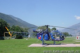 Raron/VS, luglio 2003 - L'SE 3130 Alouette 2 HB-ZBE in servizio con la Air Zermatt (T. Schmid)