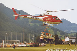 Early 1980s - The AS 350B Ecureuil HB-XGW in service with Linth Helikopter (family Kolesnik)