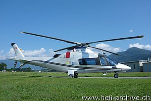 Locarno airport/TI, August 2013 - The Agusta A109E Power HB-ZVG in service with Skymedia AG (M. Bazzani)