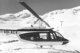 Zermatt 1970 - The Agusta-Bell 206A Jet Ranger HB-XCY in service with Air Zermatt (HAB)