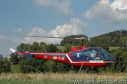 Heli-Event Melchnau, settembre 2009 - L'Enstrom 480 HB-XJQ in servizio con la Flugschule Eichenberger (M. Bazzani)