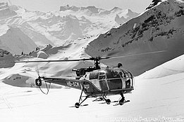 Swiss Alps, autumn 1967 - The SE 3160 Alouette 3 HB-XCM in service with Air Glaciers (HAB)