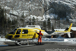 Lauterbrunnen/BE, febbraio 2010 - L'AS 350B3 Ecureuil HB-ZNA in servizio con la Air Glaciers (M. Bazzani)