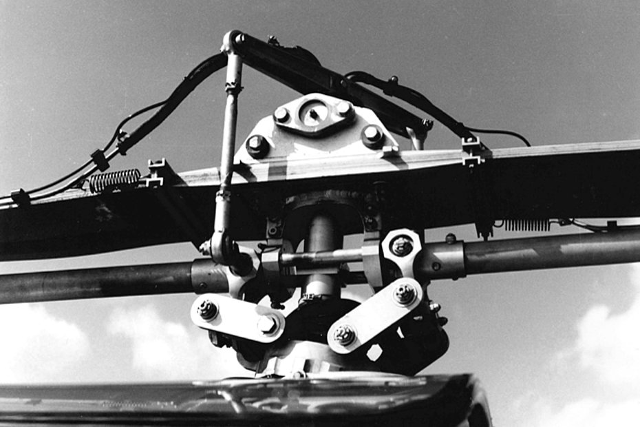 The rotor head of the N.H.I. H-3 Kolibrie (HAB)