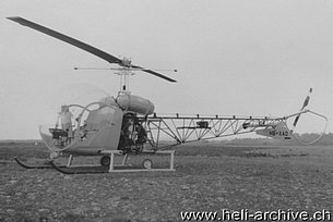 Belp/BE, April 1956 - The Agusta-Bell 47G2 HB-XAO in service with Heliswiss (HAB)