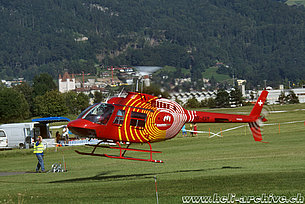 Thun/BE, agosto 2009 - L'Agusta-Bell 206B Jet Ranger III HB-XSM in servizio con la Mountain Flyers 80 Ltd. (B. Siegfried)