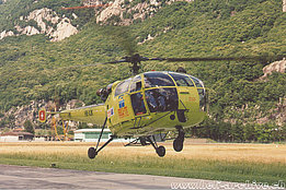 Lodrino/TI, settembre 1996 - L'SA 319B Alouette III HB-XJK in servizio con la Heli-TV (M. Bazzani)