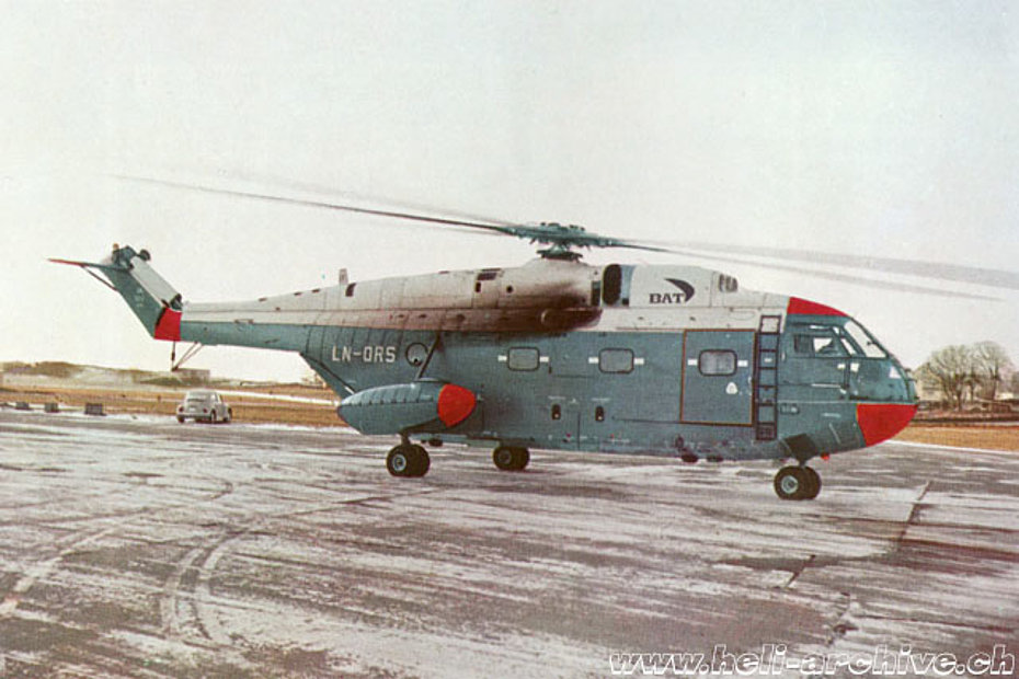 Norvegia 1968 - L'SA 321J Super Frelon LN-ORS in servizio con la Bergen Air Transport (HAB)