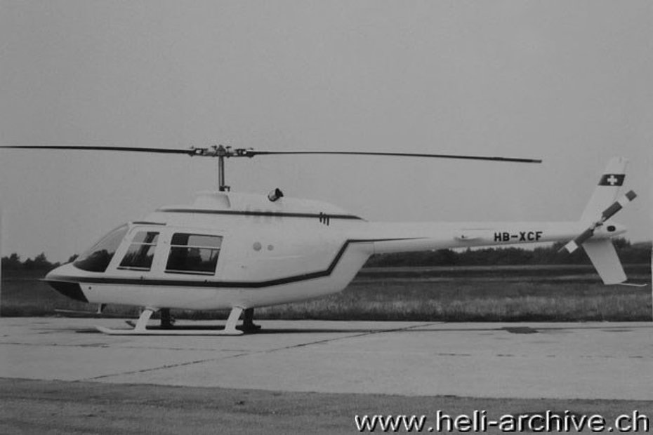 The Agusta-Bell 206A Jet Ranger HB-XCF photographed in Cascina Costa in June 1967 ready to be delivered (Agusta)