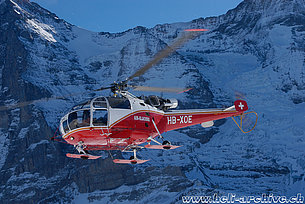 Kleine Scheidegg/BE, gennaio 2005 - L'SE 3160 Alouette 3 in servizio con la Air Glaciers (H. Zurniwen)